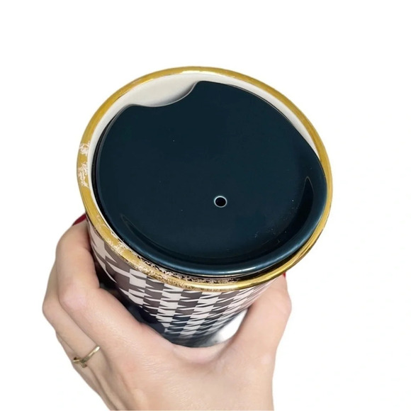 STARBUCKS Coffee Travel Mug Limited 12 oz Insulated Double Walled Porcelain - Picture 4 of 8